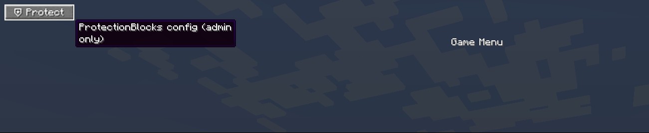 Protect button in the pause menu