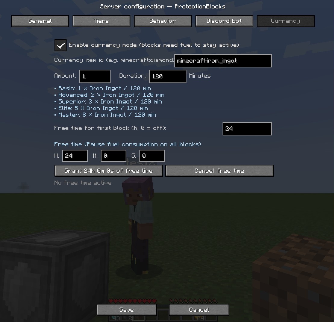 Currency tab